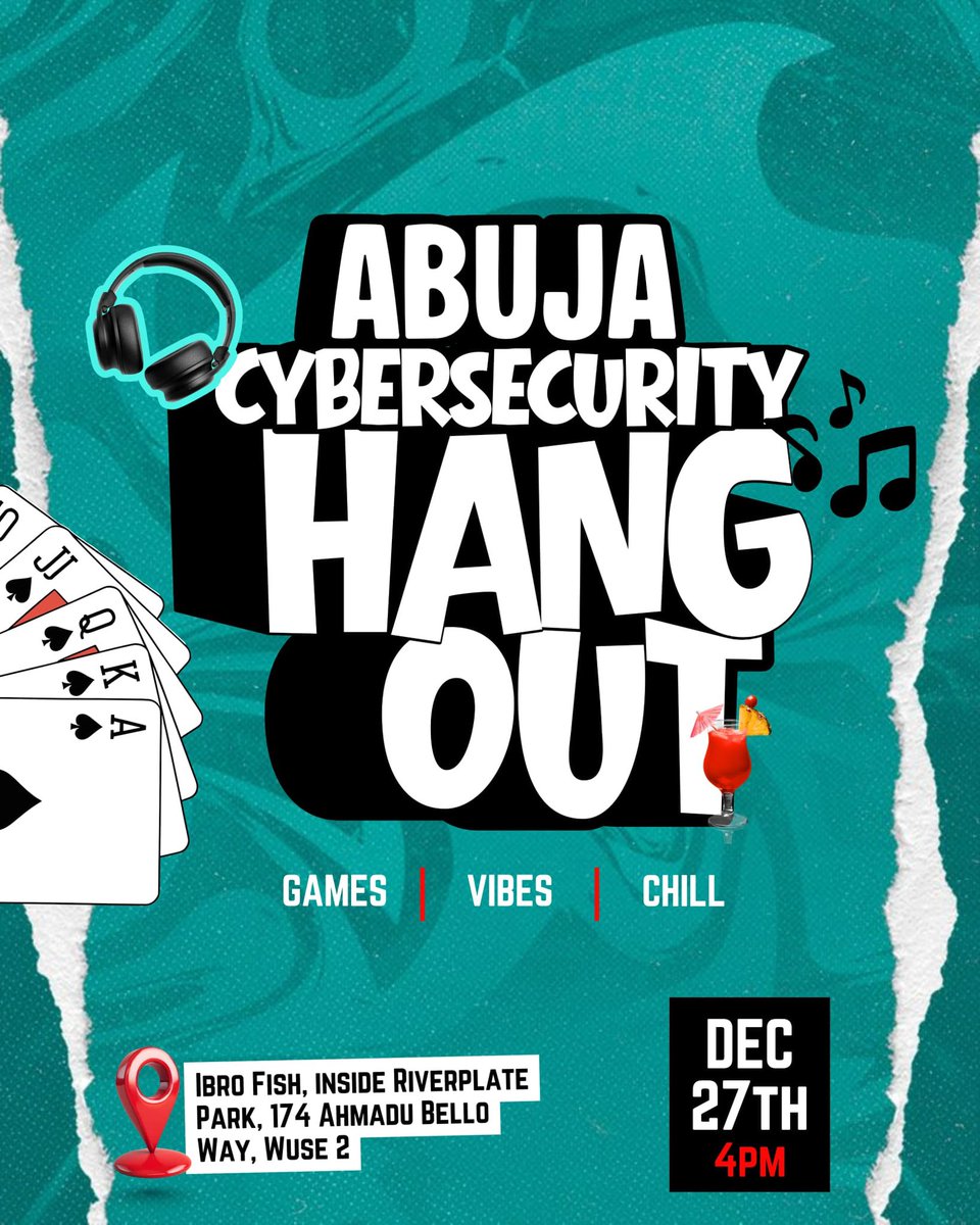 Cybersecurity guys in Abuja… let’s connect and hangout this weekend 🫡🫡