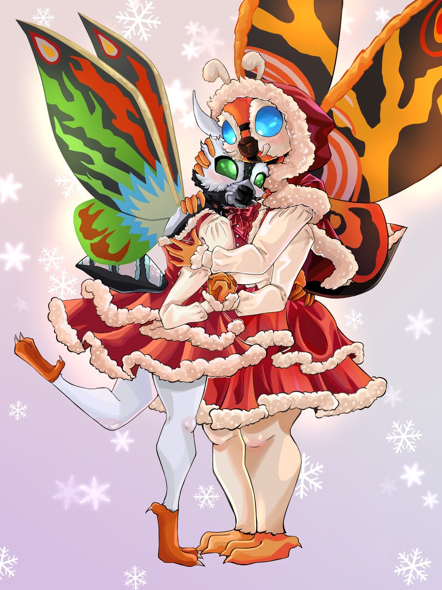 pumpkinlitost's tweet image. Mothra and Leo wish you a Merry Christmas 🦋💚 have a good day surrounded by your loved ones pals!
comm @Zeritax
