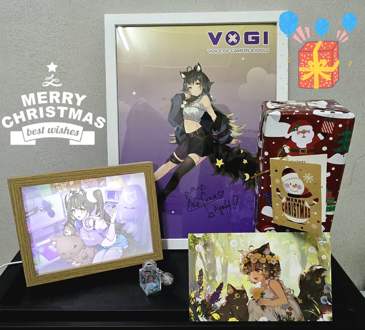NightBunnyKJE26's tweet photo. Yippee ~ 🥳🎉
Got a 🎁 from Santa Luna !
And a memorabilia from Vogi Comic Fiesta 2025 event !
#VOGI #LunarisUrufi https://t.co/77uQiqCBwq