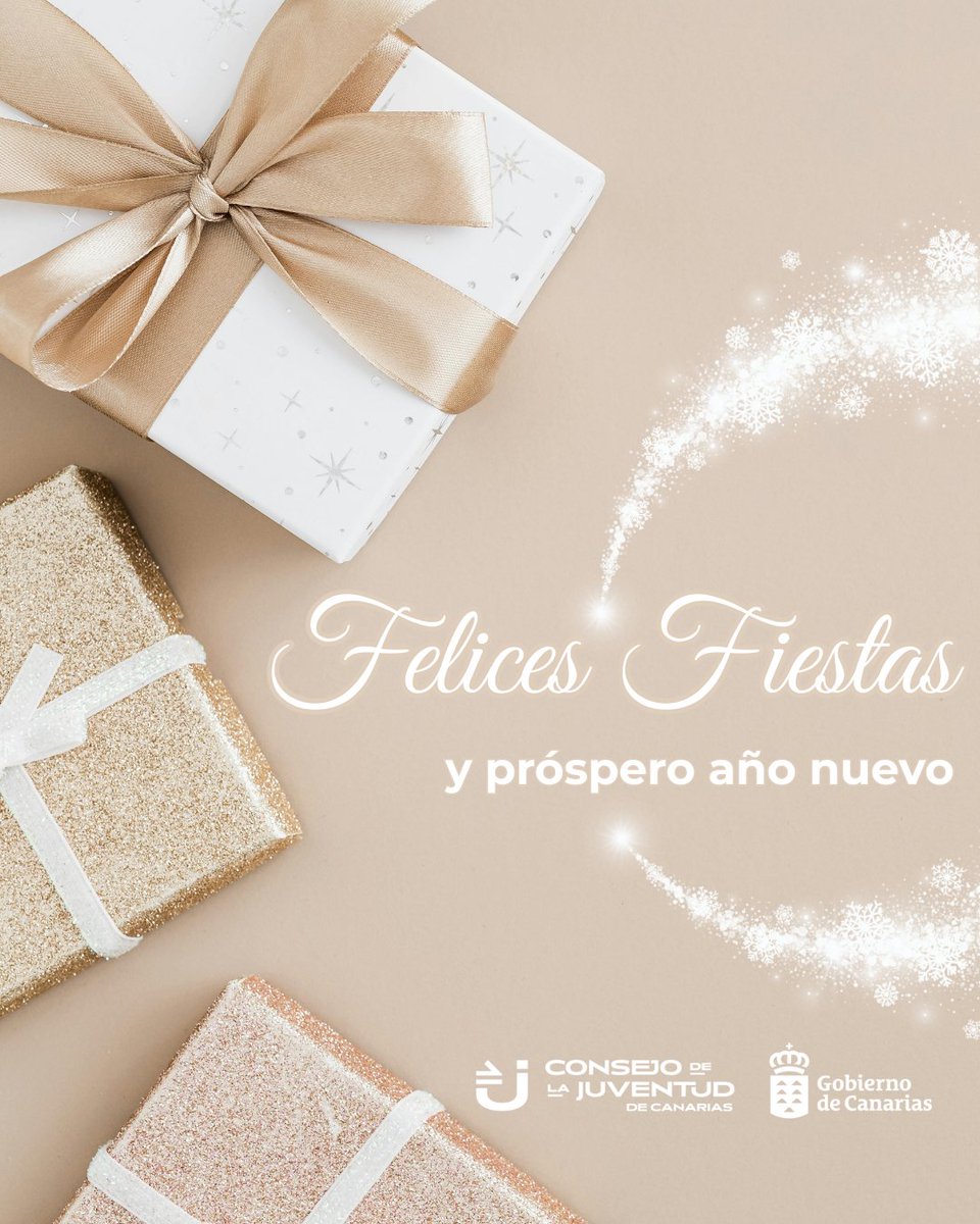 Desde el Consejo de la Juventud de Canarias, felices fiestas y un próspero Año Nuevo ✨