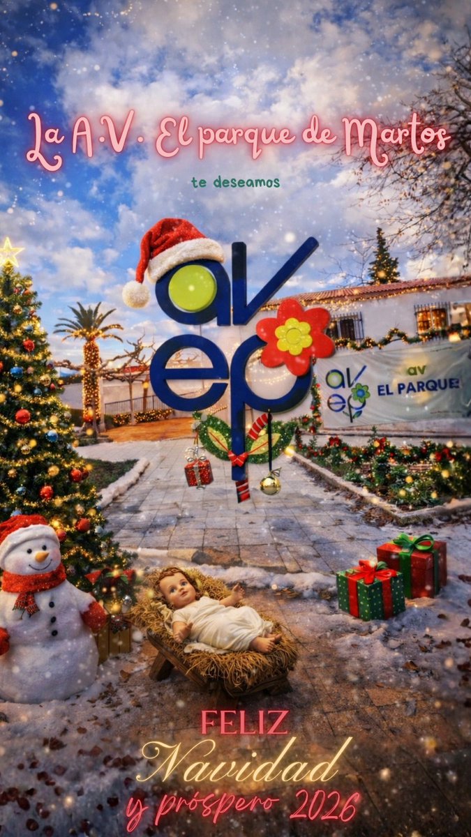 🎄✨ Desde la A.V. El Parque de Martos os deseamos una Feliz Navidad y un año nuevo lleno de salud y buenos momentos.
Gracias por seguir caminando con nosotros y haciendo barrio. 💚
#FelizNavidad #ElParqueDeMartos