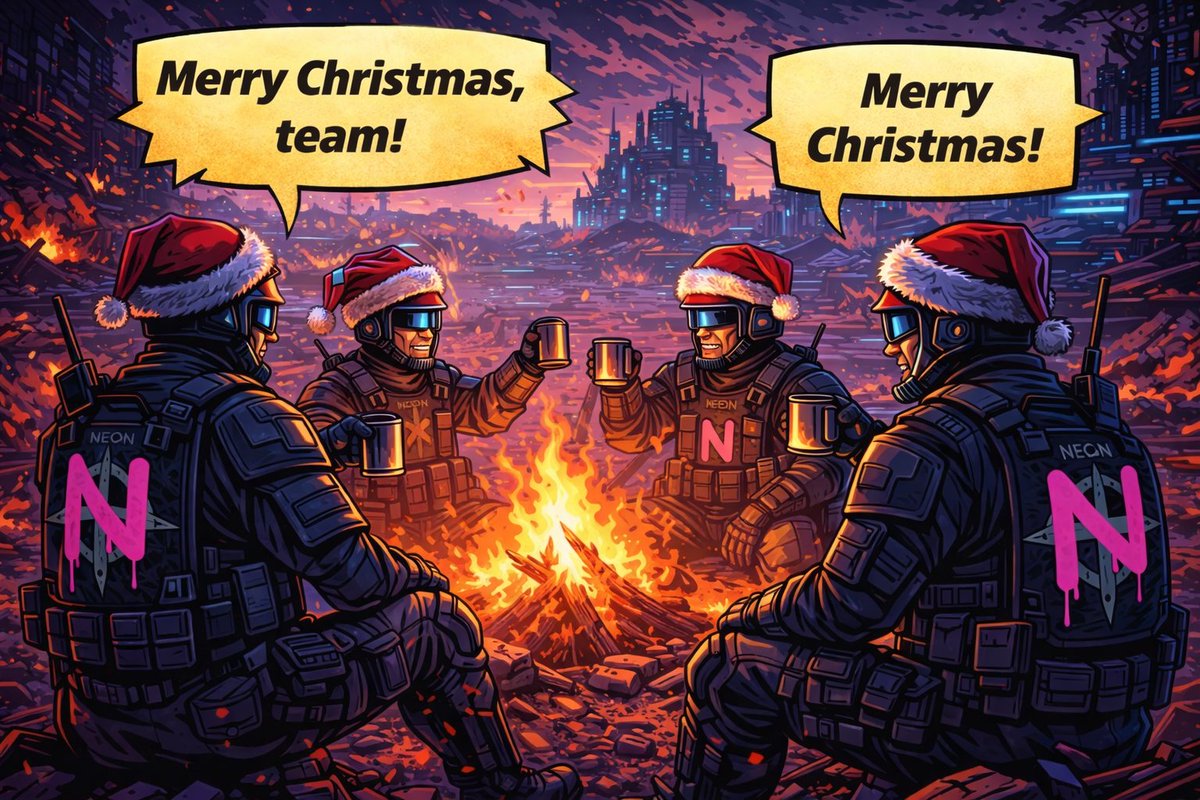 Scuro568134's tweet photo. Around the fire, same mission, same spirit.
Thank you to the entire Neon Army team for the passion, the push, and the wins this year.
Merry Christmas 🎄
#NeonArmy #ThankYouTeam #MerryChristmas #CommunityFirst https://t.co/LCSQB3FxBy