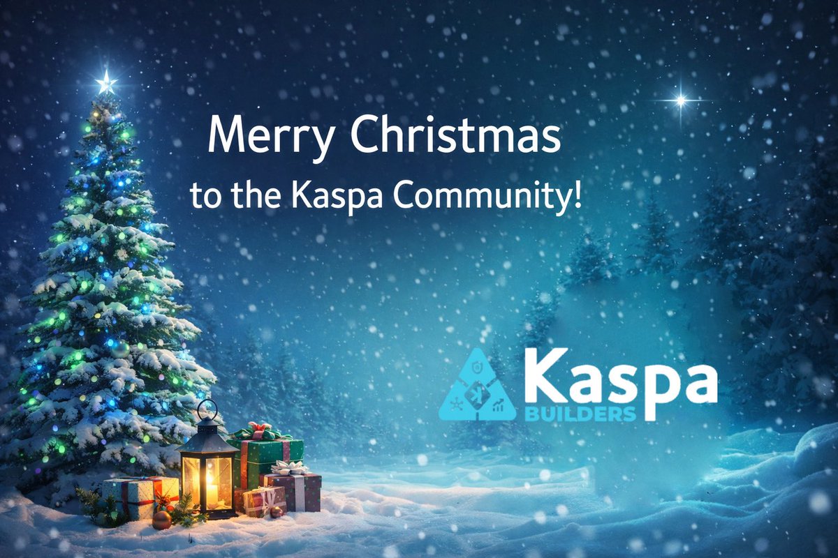 🎄✨ Merry Christmas to everyone in the Kaspa community and beyond! ✨🎄

May this season bring you peace, clarity, and time well spent with the people who matter most.
Thank you for the passion, creativity, and belief you bring every day — builders, miners, developers, and