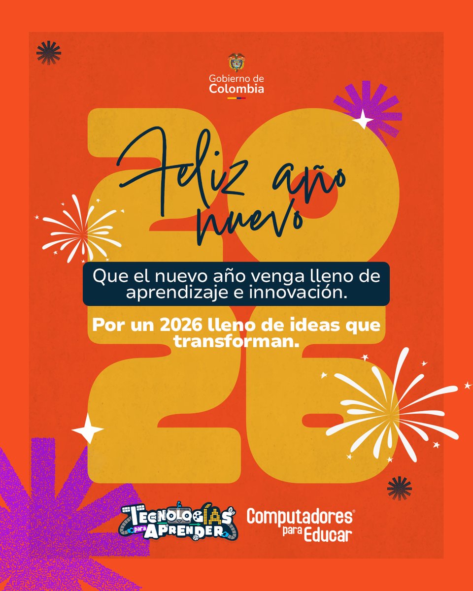 El 2026, Tecnologías para Aprender seguirá llevando innovación a más sedes educativas del país, promoviendo el uso responsable de la IA en la educación.

#FelizAñoNuevo