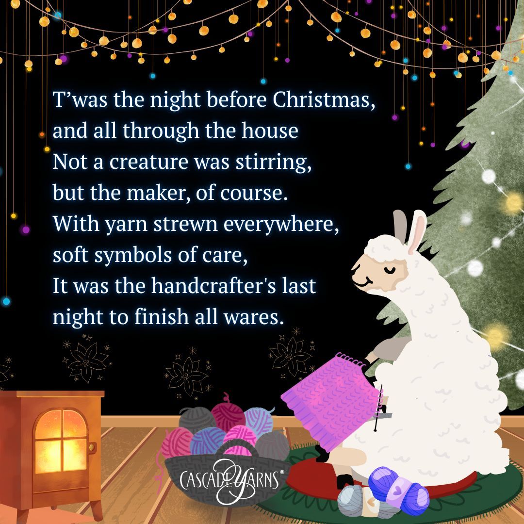 CascadeYarns's tweet image. 🥳𝐂𝐡𝐞𝐞𝐫𝐬 𝐭𝐨 𝐨𝐮𝐫 𝐦𝐚𝐠𝐢𝐜𝐚𝐥 𝐦𝐚𝐤𝐞𝐫𝐬 𝒆𝒗𝒆𝒓𝒚𝒘𝒉𝒆𝒓𝒆! Your creativity makes the season 𝐛𝐫𝐢𝐠𝐡𝐭.✨ 

#cascadeyarns #holidays #makersgonnamake