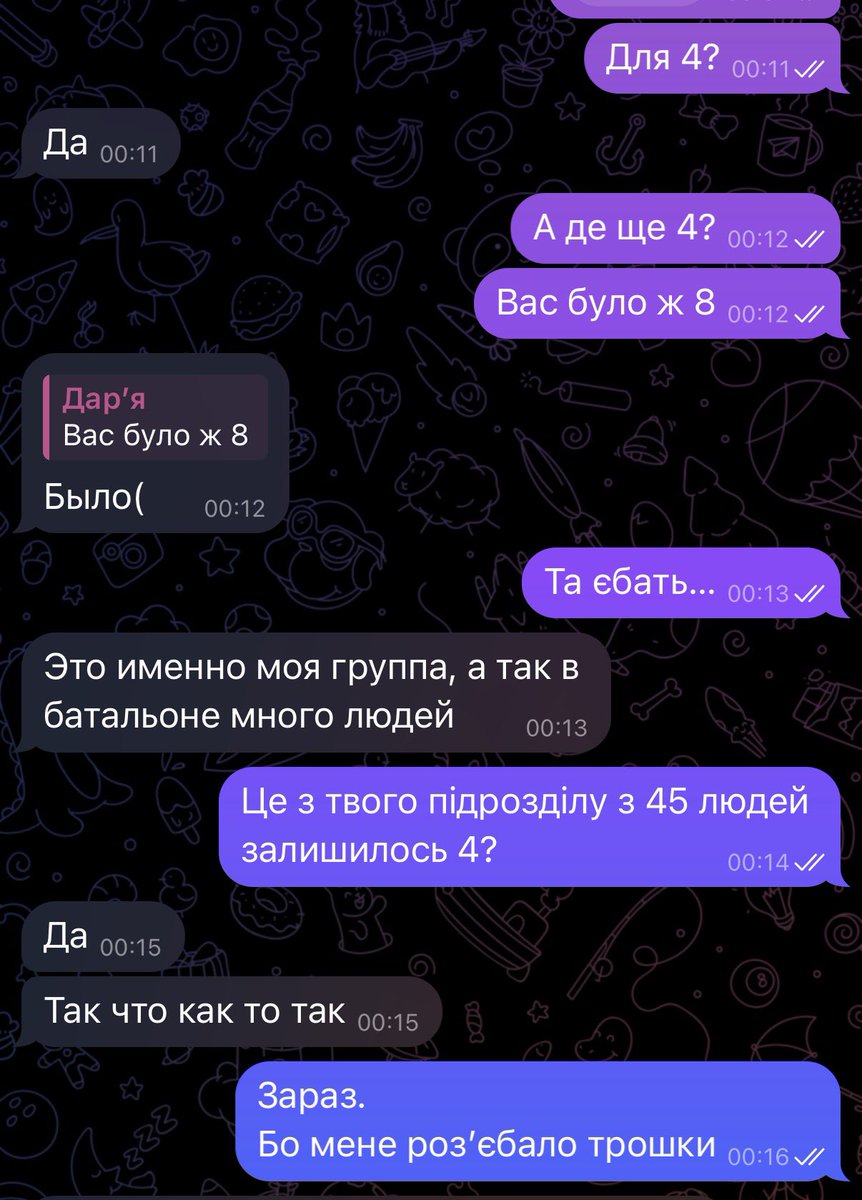 sky_dar_'s tweet photo. «Даш, це війна… тільки не реви, ти ж дівка сильна»

Пару тижнів тому я збирала на пікап для 8 бійців. 
Зараз їх залишилось 4. 
З 45. 

Це — ціна свя��. 
Це — ціна Купʼянську. 
З Різдвом. https://t.co/gM9kBYP9q6