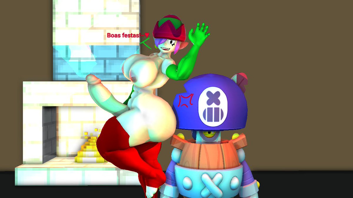 Dx3d212656's tweet photo. Feliz Natal pra vocês aí 🎄 #futa #brawllers #BrawlStars #3dart #rule34 #futanari https://t.co/YrVC9kOATG
