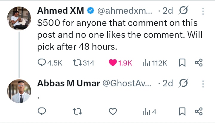 GhostAvasco's tweet photo. @ahmedxm01 @grok @grok isn't active, maybe.

Mine didn't get a like chief..… https://t.co/XsFs330rBD