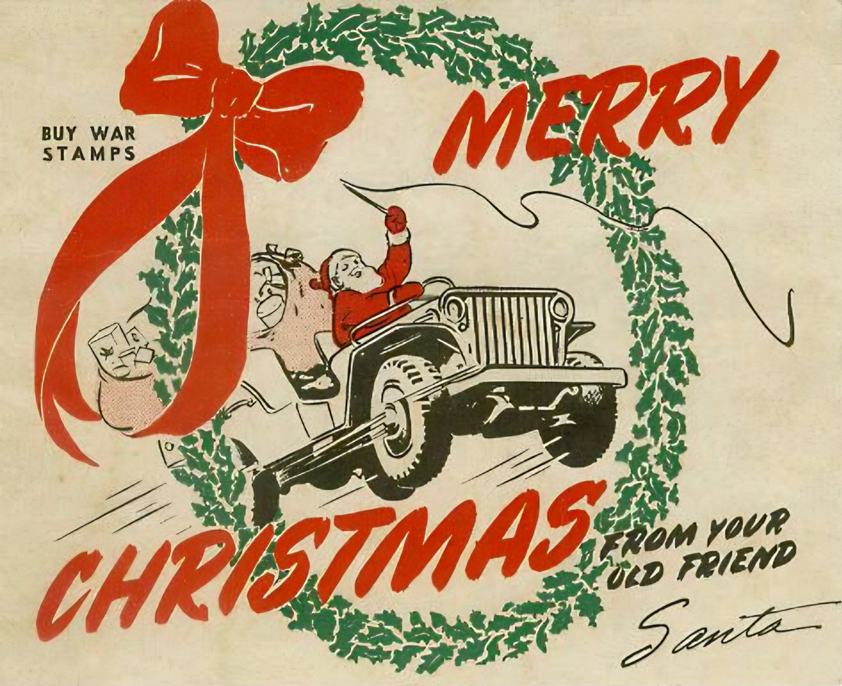 A vintage Christmas postcard circa early 1940s! #christmaseve
..............
#jeep #jeeplife #wednesday #legendary1941