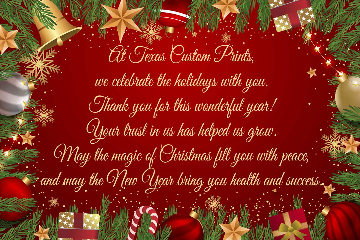 TXCustomPrints's tweet photo. Merry Christmas!
¡Feliz Navidad! https://t.co/fyMy9WMDYM