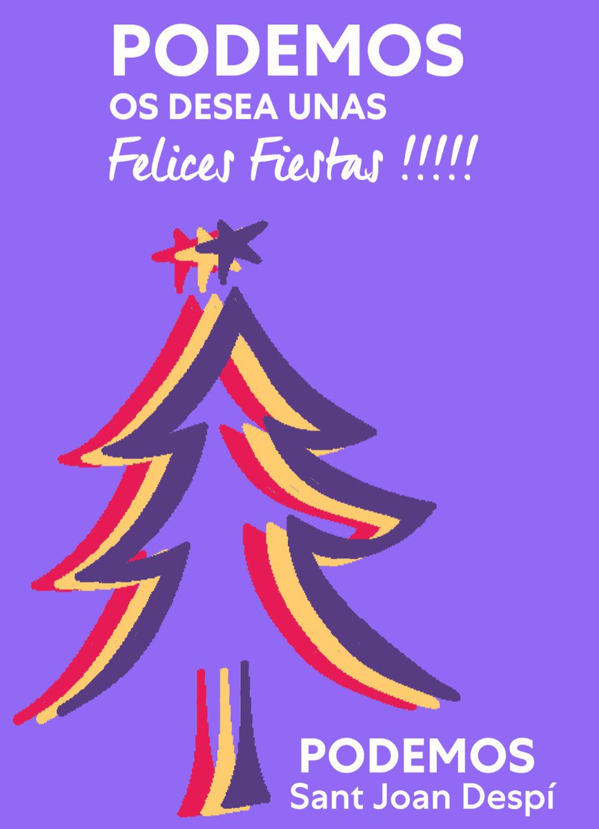 Desde Podemos #SantJoanDespí os deseamos unas Felices Fiestas y que el 2026 sea más justo,  feminista y solidario.