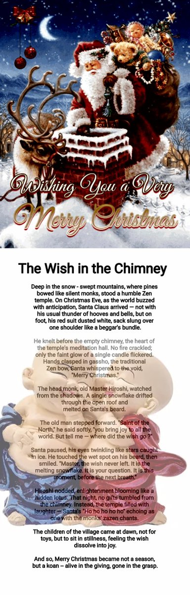 Vipulsukh's tweet photo. ♥ The Wish in the Chimney ♥

#MerryChristmas #MerryXmas #HappyNewYear #ZentasticSanta #TheWishInTheChimney 
#SantaMeetsTheKids #SantaMeetsAZenMaster #SantaMeetsKrishna https://t.co/cw6KCmi6kL