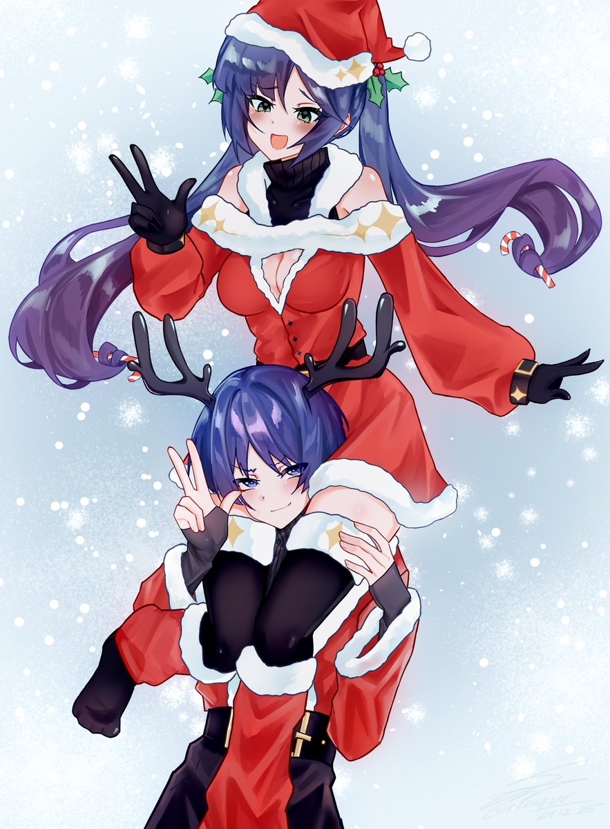 Santa and her reindeer! •⩊•
#scaramouche #GenshinImpact #scaramona #wandermona