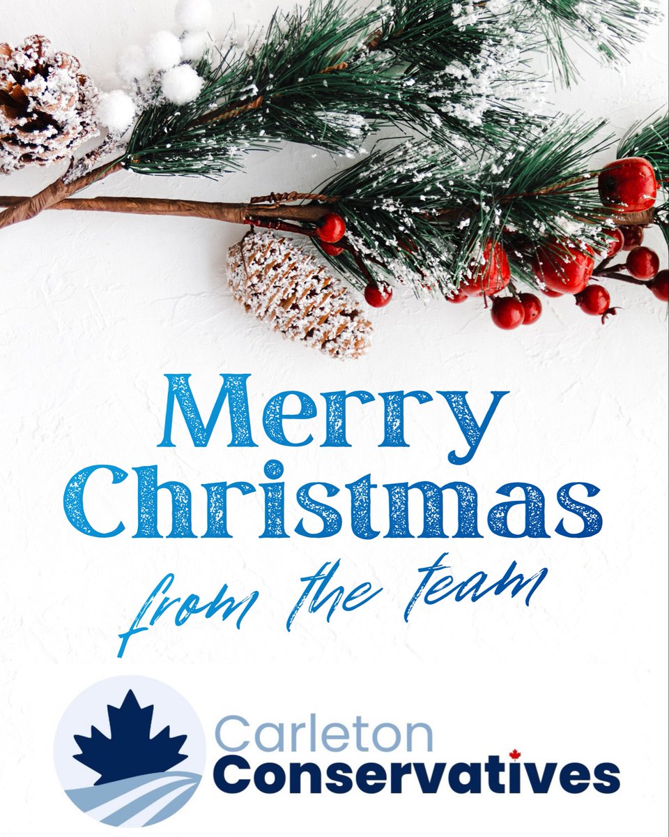 CUConservatives's tweet image. From everyone at the Carleton Conservatives, we want to wish you and your loved ones a Merry Christmas 🎄

We hope to see you at our events in 2026!