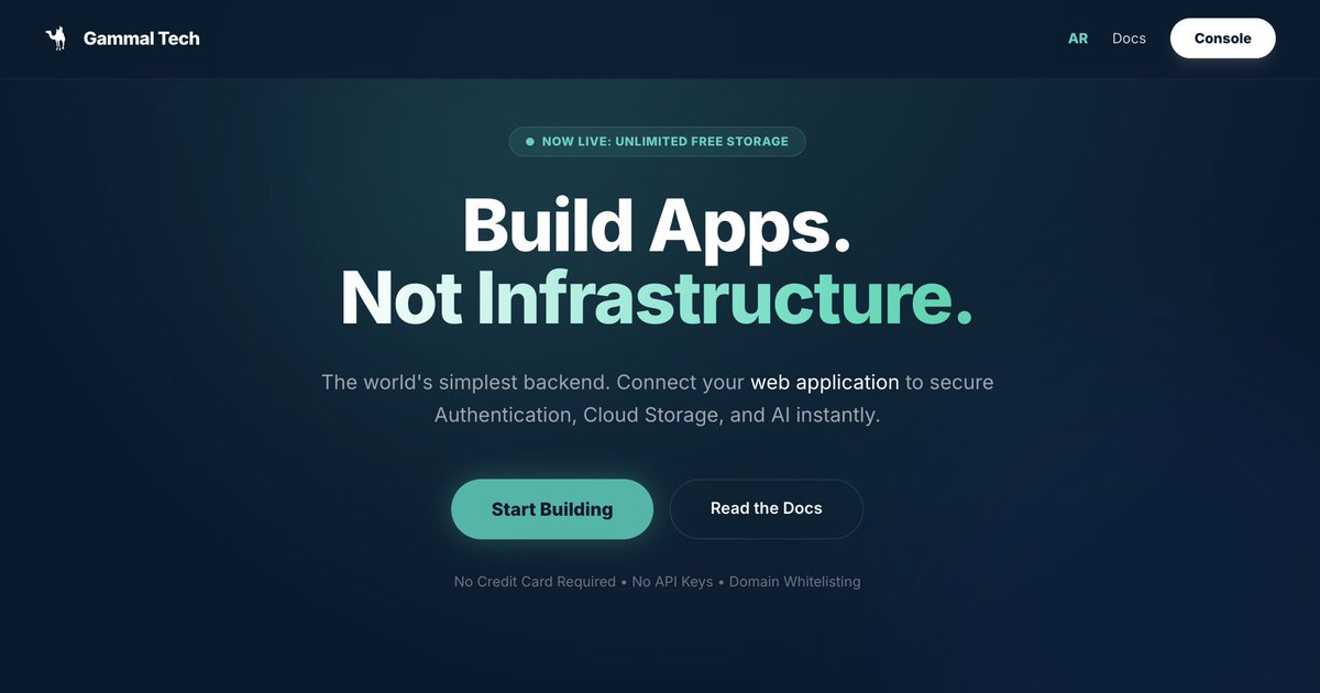 GammalTech's tweet photo. We are honored to present the Gammal Tech SDK. It serves your needs in AI, Backend, and Authentication. We believe quality API tools are as positive and necessary as education. We invite you to join us.
https://t.co/H6o6KmXbT3
#GammalTechSDK #API #AI #Backend #Authentication #SDK https://t.co/5UJ4etPWcn