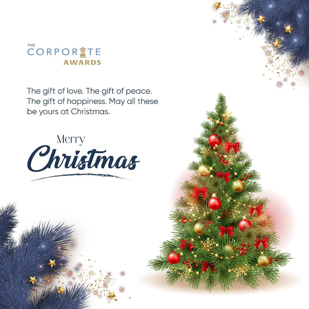 corp_awards's tweet photo. "The gift of love. The gift of peace. The gift of happiness. May all these be yours at Christmas." 

Merry Christmas🎊🎄🧑🏽‍🎄✨✨

#merrychristmas2025 #merryxmas #TCA2025 https://t.co/9qoaxSHbhD