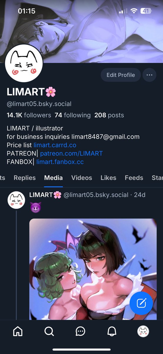 LIMART05's tweet image. Sooo the new update is so trash …. Here is my bsky , will be really happy to see everyone here 🫶🫶🫶 

I also have insta 

Hope everything will get better…. But now