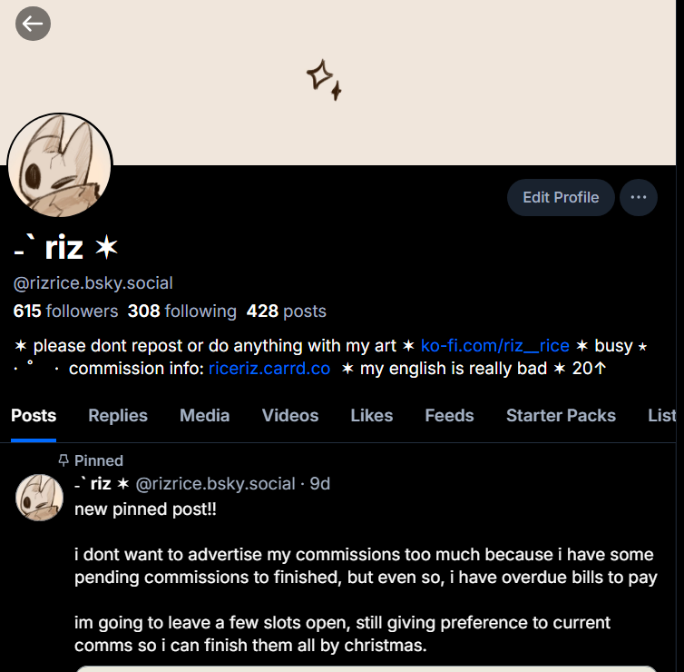 riz ✱ recovering - c0missions open tweet media