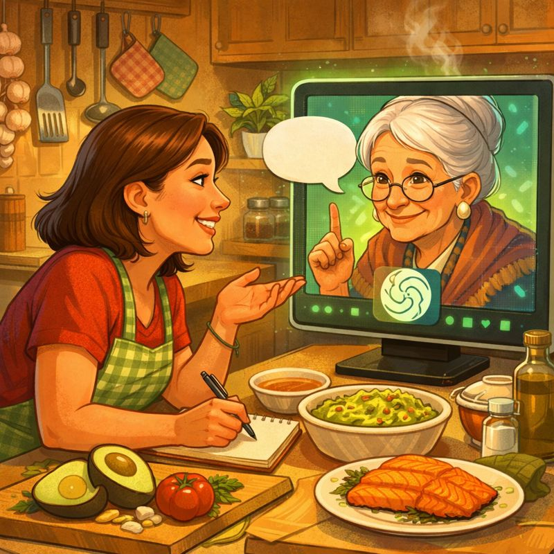 RoxanaKreimer's tweet photo. Navidad con Chat GPT es otra dimensión de la vida. 
¿Cómo hago para que el guacamole no se ponga negro del mediodía hasta la noche?
Le ponés limón y lo cubrís con papel film pegado a la superficie para que no entre en contacto con el aire. 
¿Cómo sirvo el salmón si lo hice al mediodía y no quiero que pierda sabor?
Apenas lo cocinaste al horno, lo pones en un recipiente y lo tapas, para que no se reseque, a temperatura ambiente y durante veinte minutos. Luego lo ponés en la heladera y lo sacas 20 minutos antes de comer.
Consejos de la abuela para cuando ya no tenés abuela (igual, ojo, puede fallar). 
¡Feliz Navidad para todos!