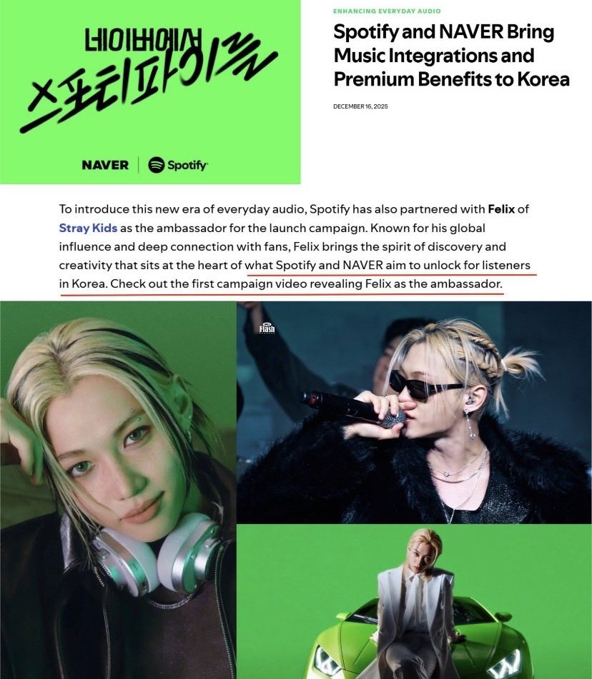 luvslinoring's tweet photo. FELIX FUE ANUNCIADO COMO EMBAJADOR DE SPOTIFY Y NAVER, TODOS USANDO LOS #!!! 

su impacto es indescriptible, te amo rey

FELIX NAVER SPOTIFY AMBASSADOR
#FELIX_NAVER_SPOTIFY
#필릭스와_Naver에서_스포티파이를 https://t.co/M9KKcxOZbm