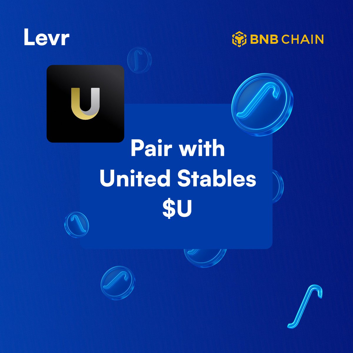 levrworld's tweet photo. You can pair directly with @UTechStables $U when you launch a token on the newest launchpad of @BNBCHAIN https://t.co/cpR8Ho5qCi