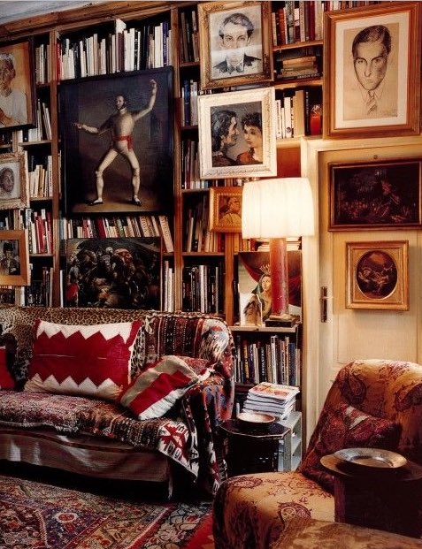 willdefries's tweet image. chat, how do we feel about pieces of art hung in front of bookcases