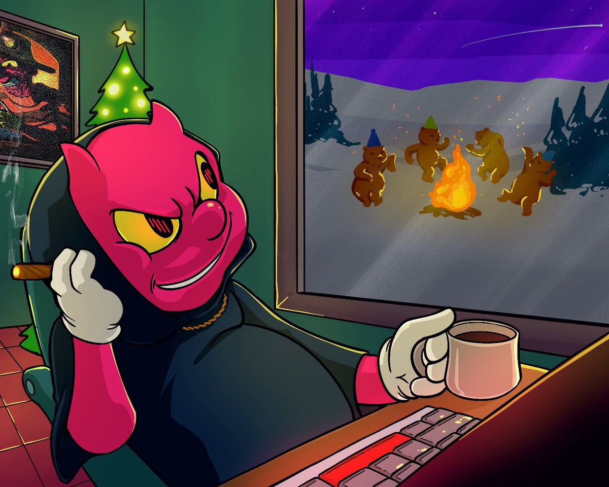 ’Twas the night before Christmas, charts deep in the red.
Bears celebrating, calling us dead.
No roadmap. No sleep. Just demons online,
posting through pain at ungodly times.

Others cried rugs. DOSA loaded lows.
Printer went brrr. You know how it goes.

Merry Christmas.
Except
