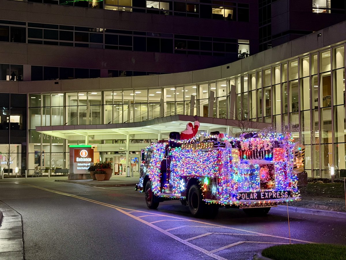OSHP_NWOhio's tweet photo. Yesterday, as part of #OperationSantasSleigh2025, Patrol personnel joined Toledo-area first responders in a caravan around ProMedica Russell J. Ebeid Children's Hospital in Toledo to bring holiday spirit to those spending their holiday season away from home. https://t.co/vwR7CDQMdM