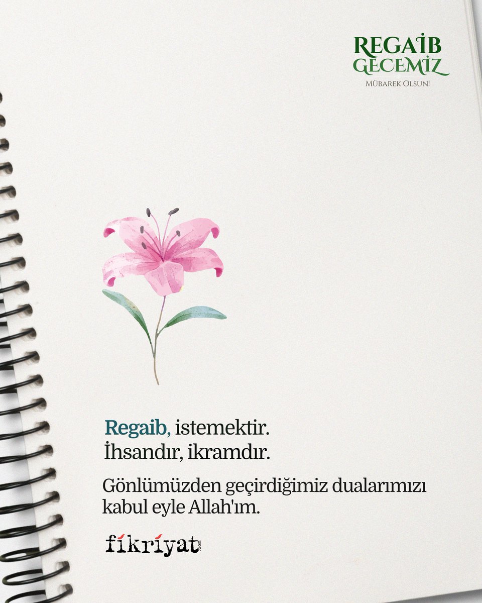 Regaib, istemektir.  İhsandır, ikramdır. ✨ Gönlümüzden geçirdiğimiz dualarımızı kabul eyle Allah'ım. 

#RegaibKandili