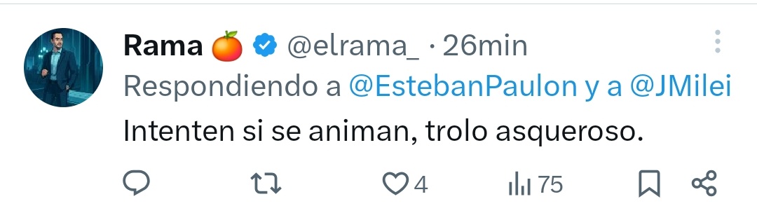 Denunciás este tipo de tuits y X te dice q no encontraron ninguna irregularidad. A mí ya me bloquearon fácil 10 veces x cualquier gilada. Hay q abandonar la fantasía de q las redes son espacios democráticos. Hay q bajarse de las redes.