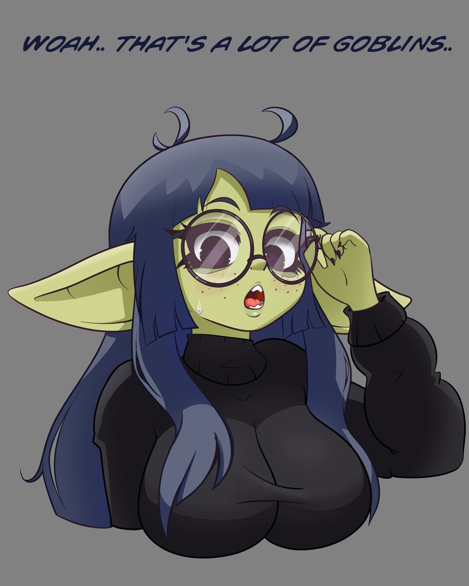 SixxSketch's tweet image. Goblin girls wearing glasses reacting to your bookmarks!

(Part 1)
