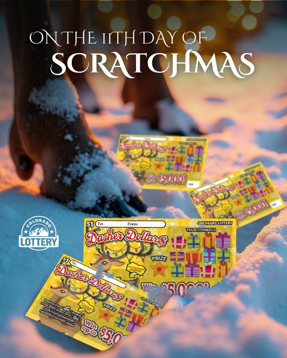 On the eleventh day of Scratchmas, my true love gave to me… some Dasher Dollars dancing joyfully! 🎄🦌💫