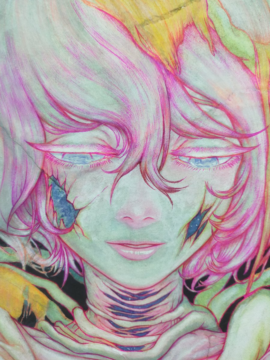 Thatcchi's tweet image. Merry Christmas!!🎄🌟 

Sorry, I've been gone for so long. I'm reworking on one of my old artworks. It was ruined completely due to my negligence. Here's a sneak peek for now, but I'd love to hear your thoughts once it's done. Anyway, see you, love you, take care. ❤️