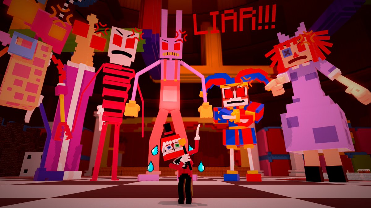 SlenderKidz's tweet photo. Caine's nightmare!
LapisFR 2.0: @/Jossamations
Caine, Kinger and Zooble: Me
#Minecraft #ZAMination #Cubical #FazbearandFriends #GlitchProductions #gooseworx #TheAmazingDigitalCircus #TADC #Mineimator https://t.co/6lF6FS5rOX