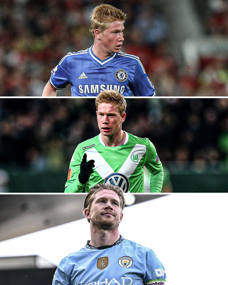 ESPNUK's tweet image. The Kevin de Bruyne revival didn't just benefit Manchester City; it benefited football 🙌:

It started when he signed for VfL Wolfsburg in 2014 after a rough six months at Chelsea, making only nine appearances under Jose Mourinho.

The Bundesliga club saw something Jose didn't…