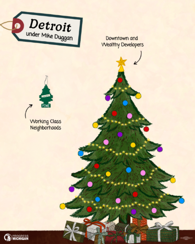 Mike Duggan gets a lot of praise for presiding over Detroit's economic comeback—but that comeback has not benefited all Detroiters equally. While downtown has thrived and wealthy developers have raked in profits, working people are being left behind.