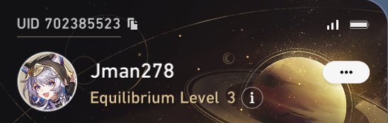 Jman2780's tweet photo. Gotta be honest I don’t play this too much anymore.

You can find me on Star Rail and Zenless still though :) https://t.co/mfnggZohq1