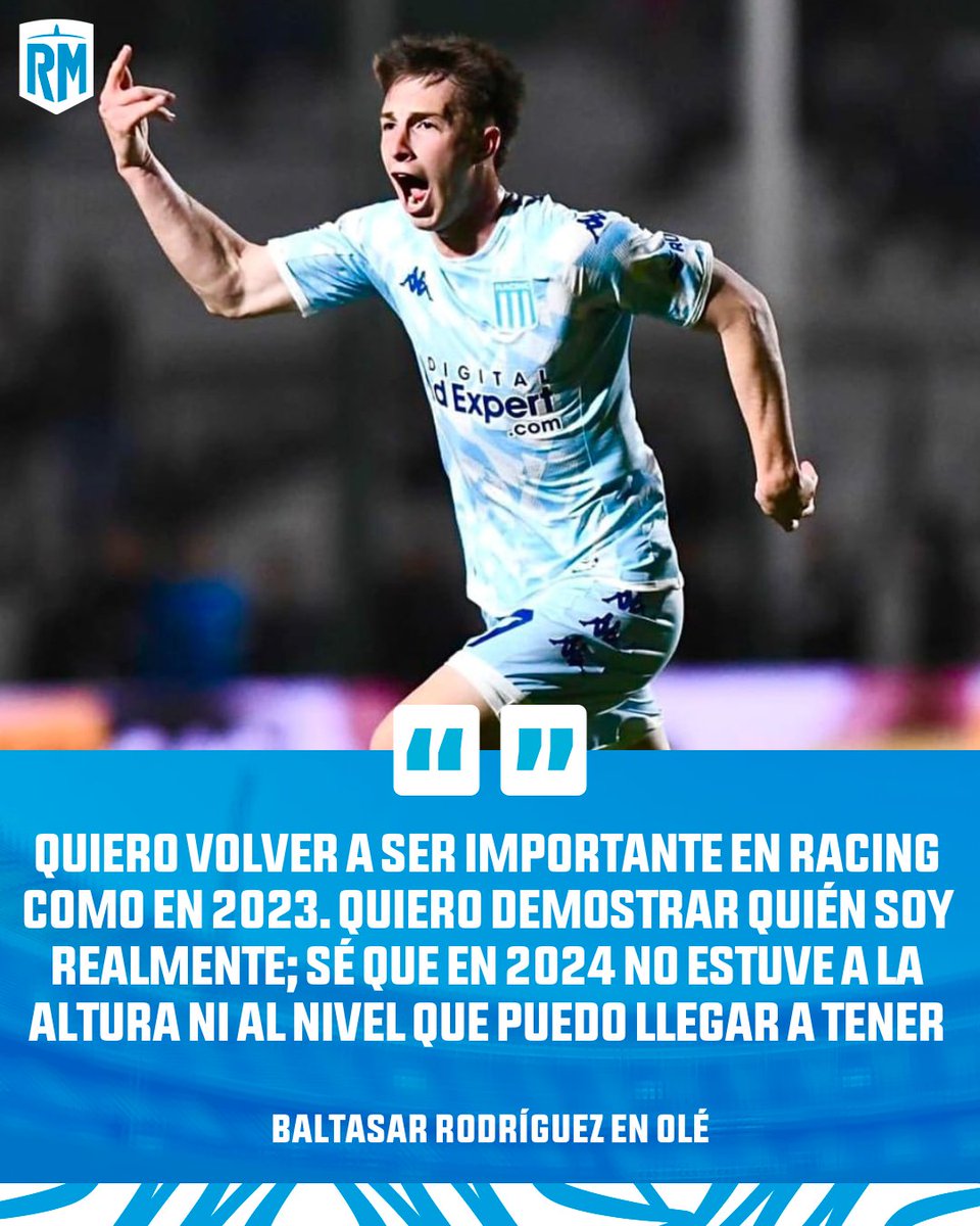 RacingManiacos's tweet image. "Quiero volver a ser importante en #Racing como en 2023. Quiero demostrar quién soy realmente; sé que en 2024 no estuve a la altura ni al nivel que puedo llegar a tener".

👉 Baltasar Rodríguez en @DiarioOle.