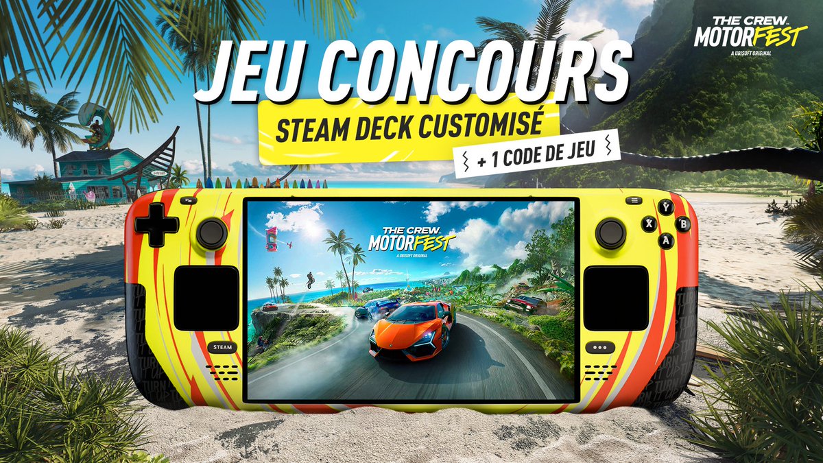 UbisoftFR's tweet image. 𝗨𝗕𝗜 𝗞𝗗𝗢 du 2️⃣5️⃣ 🎅

𝑱𝒐𝒚𝒆𝒖𝒙 𝑵𝒐𝒆𝒍 ! 🎄
On fête ça avec un magnifique Steam Deck customisé The Crew Motorfest ! 🎁🏁

Pour participer :
❤️ Liker le post
✅ S'abonner à @UbisoftFR et @TheCrewFR
💬 Commenter avec l'emoji 🏎️