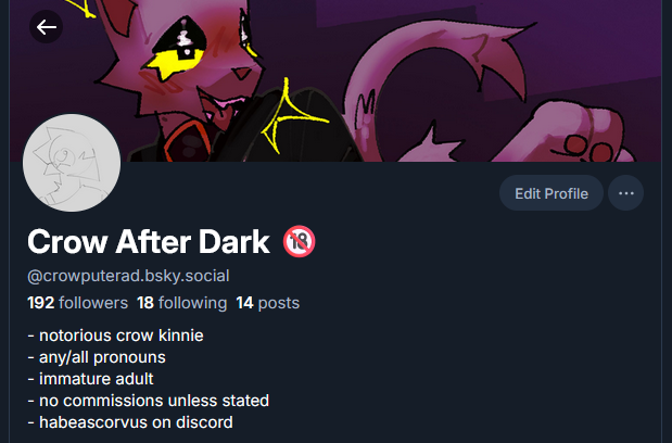 Crow After Dark 🔞 (CØMMS OPEN) tweet media