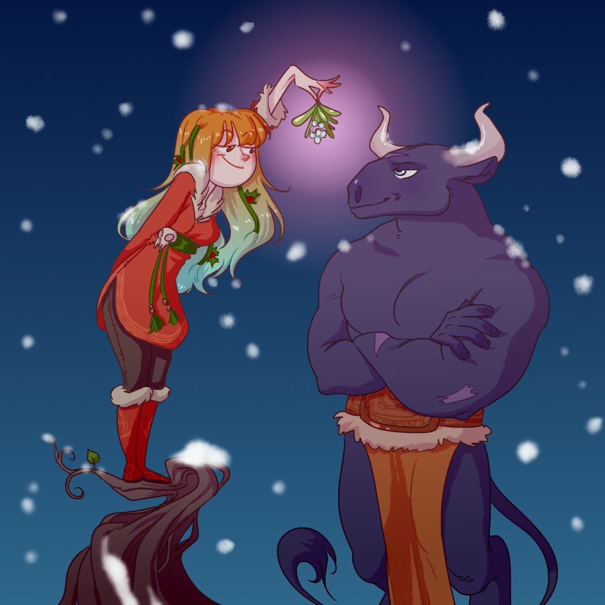 Cheesomancer's tweet image. Merry Christmas, sinners! 🎉

#terato #Christmas #digitalart