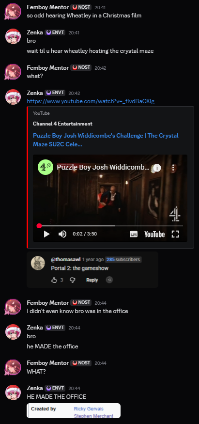 PrinceZenka's tweet image. breaking news

ant only just discovers wheatley's voice actor made the office