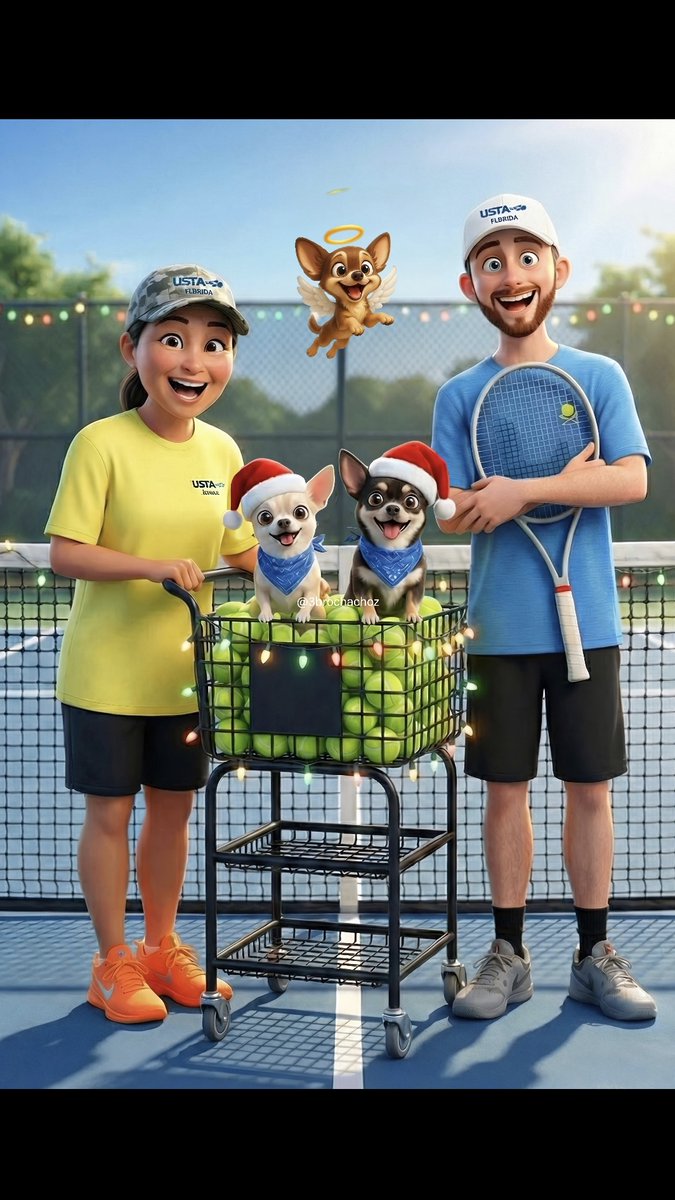 Serving up holiday cheer from our crew to yours! May your days be merry, bright, and full of joy on and off the tennis courts!🎄🎾

#ustafl #teamchihuahuaz #happyholidays #fwbtc #tennislife