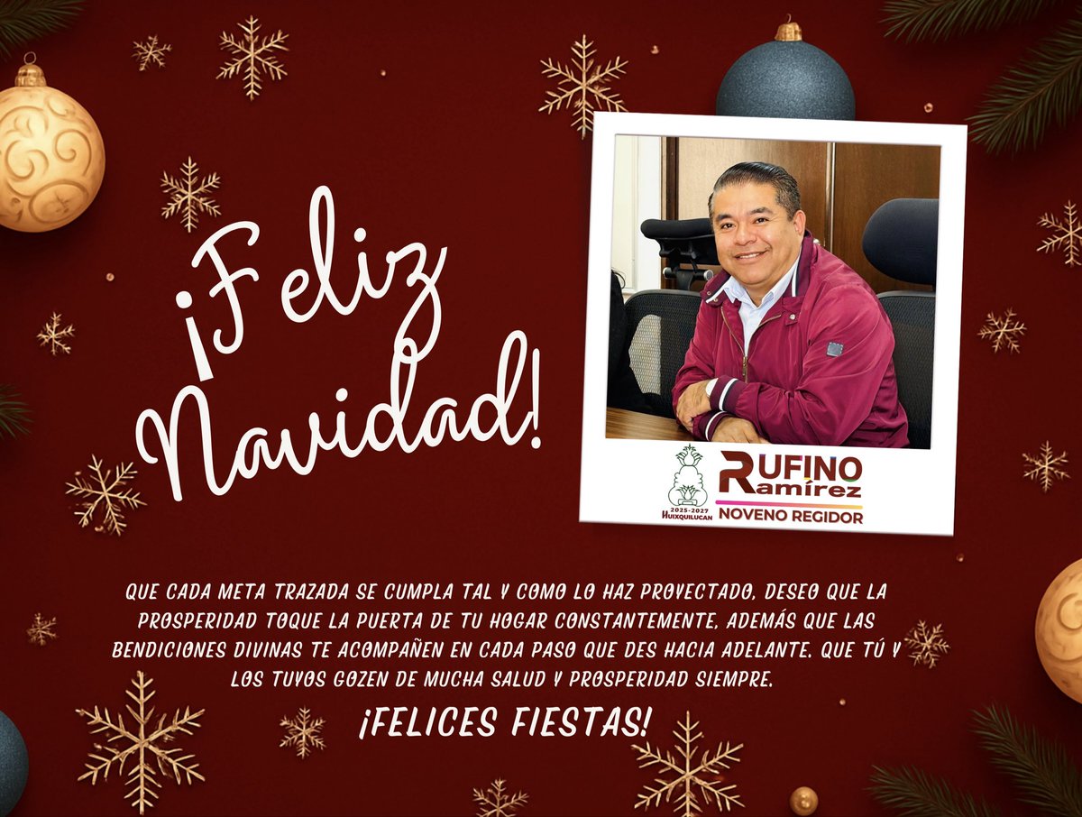 ¡Deseo con mucho cariño a todos mis compañeros, compañeras, amigos, amigas y familiares que tengan una Feliz Navidad repleta de salud y prosperidad!
