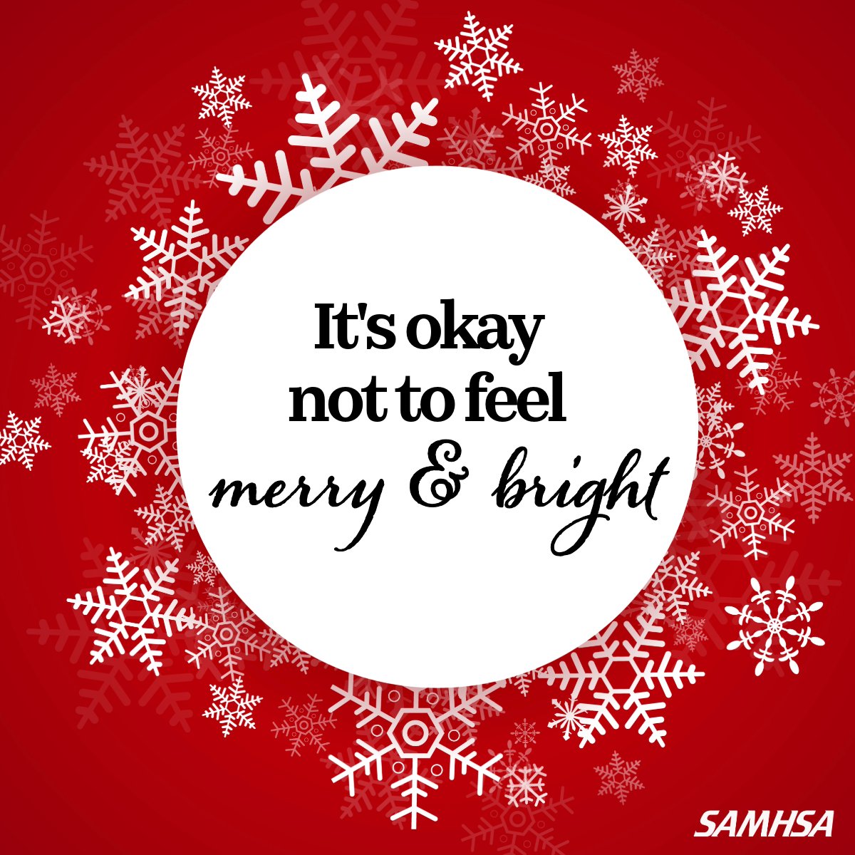 It's okay to not feel merry and bright. This season can amplify feelings of  loneliness and grief and these emotions are more common than many realize.  Reaching out for support is an, image size:1200x1200