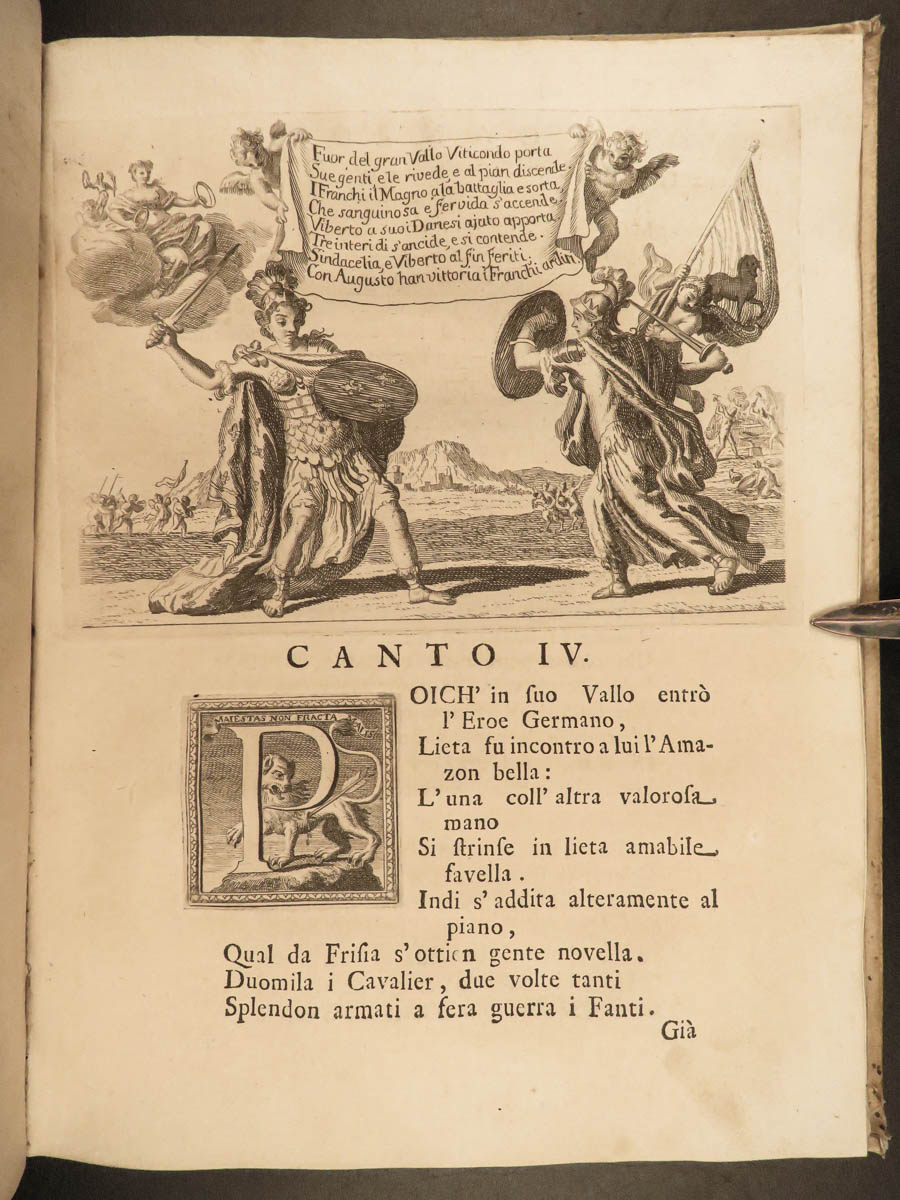 SchilbRareBooks's tweet image. 1738 Annibale Marchese’s “Il Viticondo”, an incredibly rare poem written for the wedding of Charles III King of Spain! Interested? ow.ly/JQab50XN0N4
Want more? ow.ly/fe6v50XN0N5

#Wedding #Charles #Spain #Bourbon #RareBooks #SchilbAntiquarian #Books #Reading #History