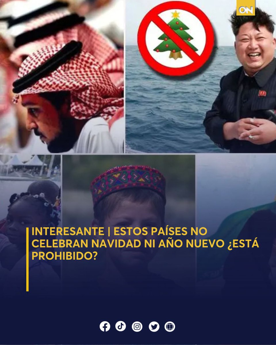 canal11hn's tweet photo. 🟡| Conoce aquí los países que no celebran Navidad ni Año nuevo, debido a que profesan otras religiones o sus calendarios son diferentes al gregoriano.
Toda la información aquí: 👇https://t.co/zuYEyOkxsI
#Navidad #Prohibiciones #Países https://t.co/ABavs1moDE