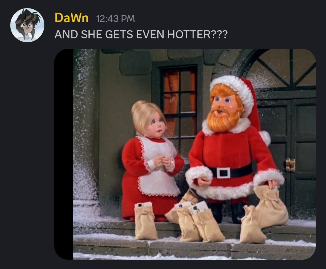 AKoolKoopa's tweet photo. Friend is watching one of the Rankin-Bass Christmas specials for the first time https://t.co/LrqvkoncE4