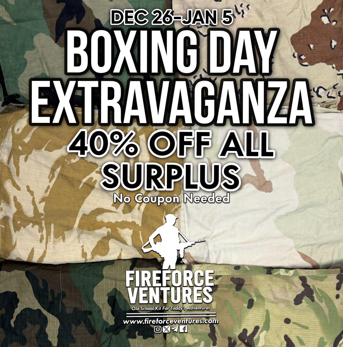 FFVUSA's tweet photo. 40% OFF ALL MILSURP STARTING THE 26TH! https://t.co/GwUNTLhty1