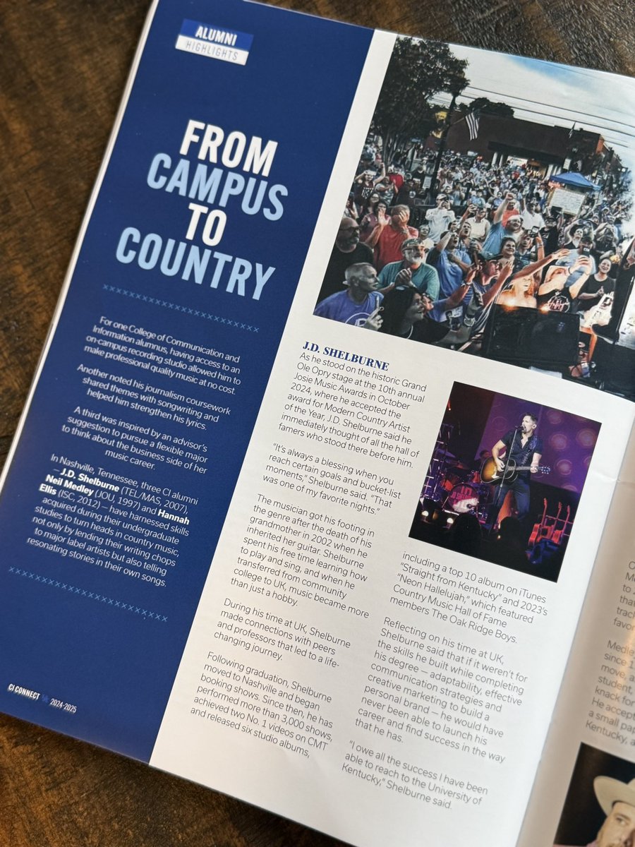 JDSHELBURNE's tweet image. A special shoutout to the University of Kentucky College of Communication and Information Magazine for this feature! This just came in the mail today. I am proud to be a 2007 University of Kentucky Graduate. That’s where it all started for me. ￼ #CI #UKAlumni #UK @universityofky